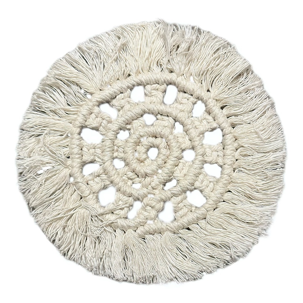 Woven Crochet Candle Mat / Coaster